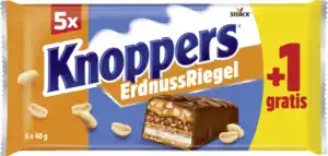 Knoppers ErdnussRiegel 5+1, 240 g