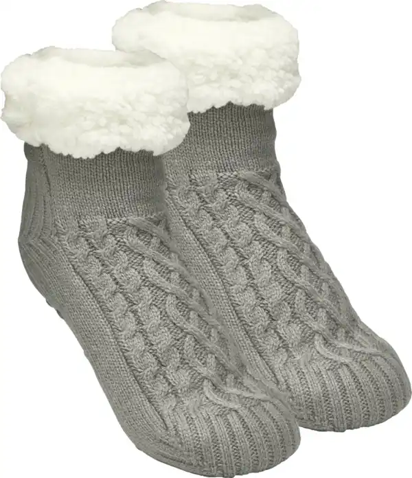 Bild 1 von IDEENWELT Ankle-Homesocks grau Gr. 39/42