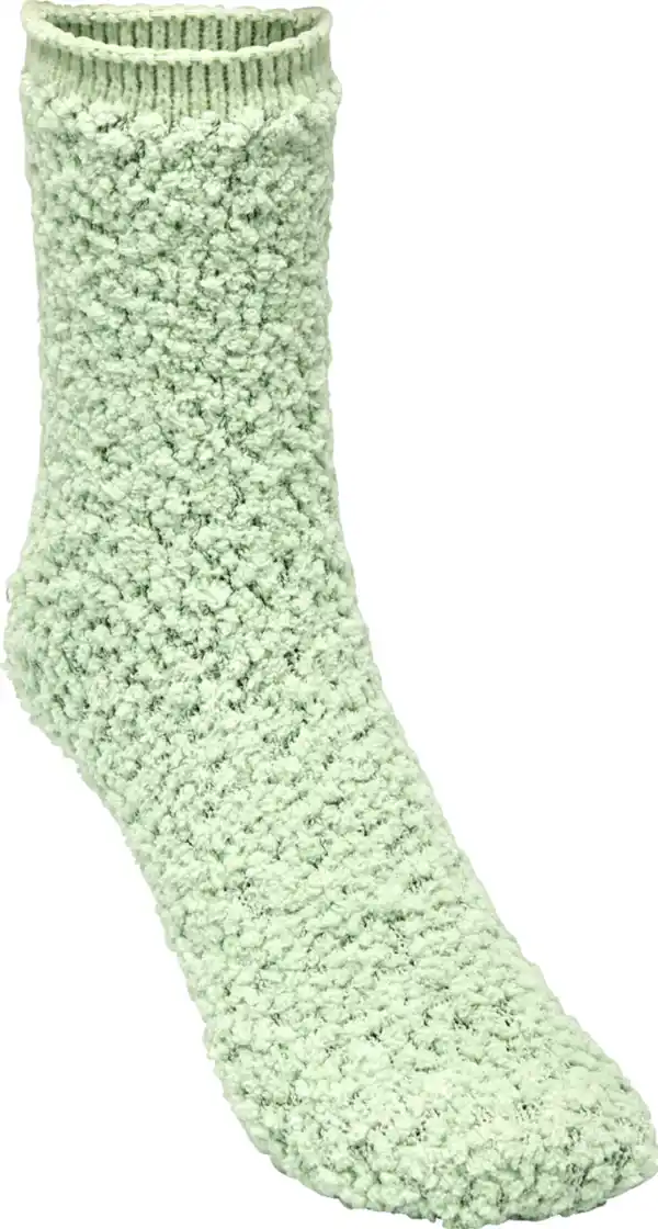 Bild 2 von IDEENWELT Bouclé-Kuschelsocken hellgrün Gr. 39/42