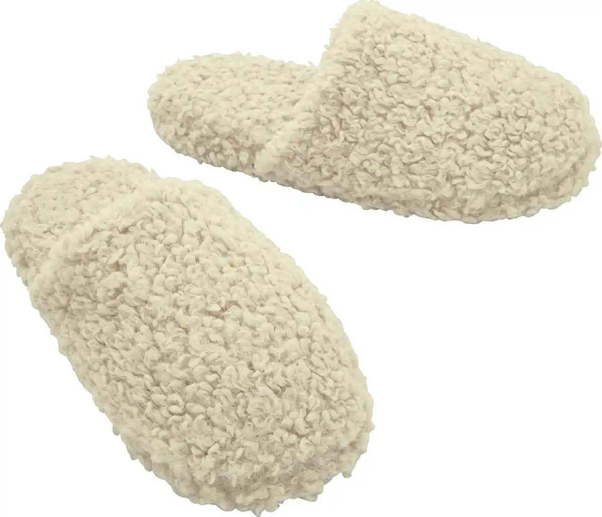 Bild 1 von IDEENWELT Teddy-Hausschuhe beige Gr. 37/38