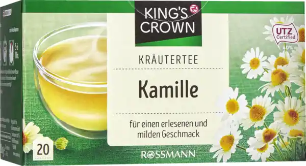 Bild 1 von KING'S CROWN Kräutertee Kamille, 30 g