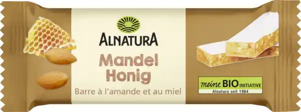 Bild 1 von Alnatura Bio Mandel-Honig Riegel, 40 g