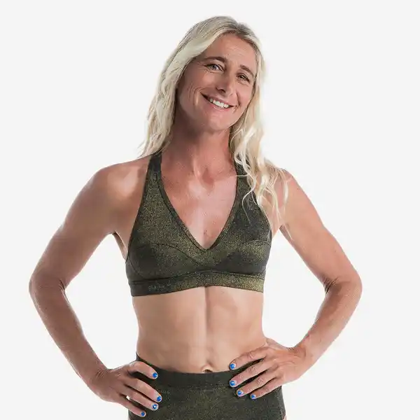Bild 1 von Bikini-Oberteil Damen Bustier Ana Pailletten schwarz/gold