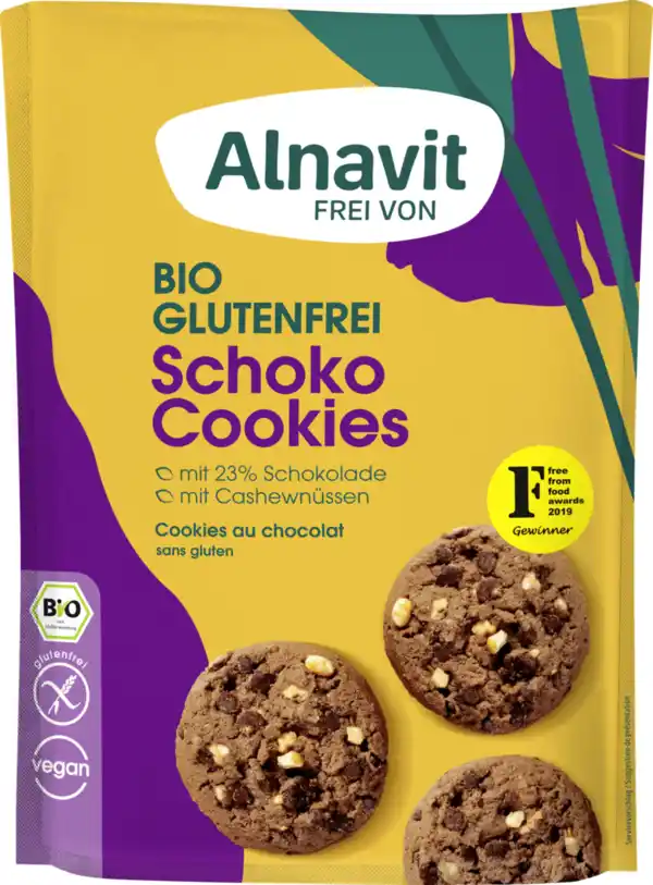 Bild 1 von Alnavit Bio Schoko Cookies, 125 g