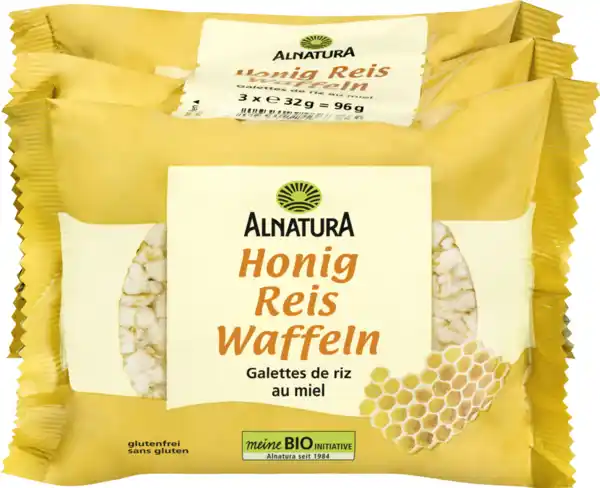 Bild 1 von Alnatura Bio Honig Reiswaffel, 96 g