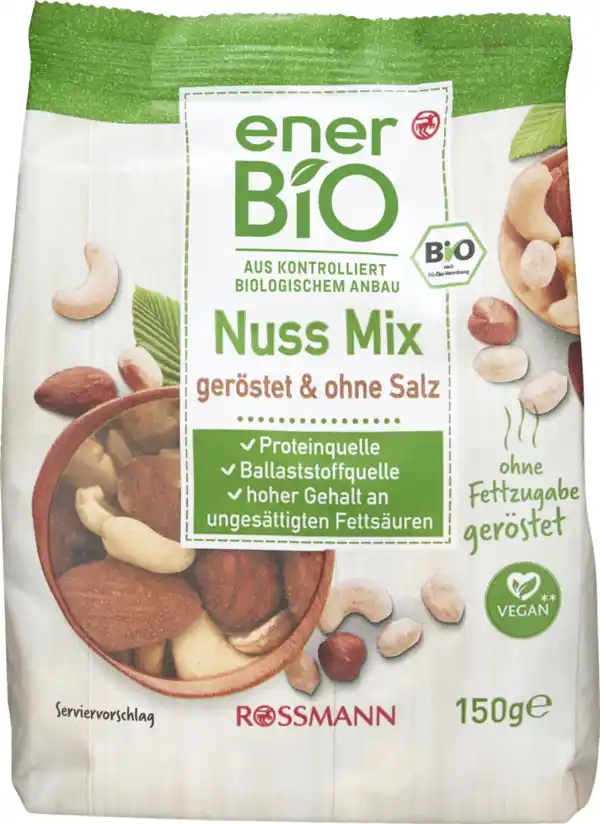 Bild 1 von enerBiO Nuss Mix geröstet & ohne Salz, 150 g