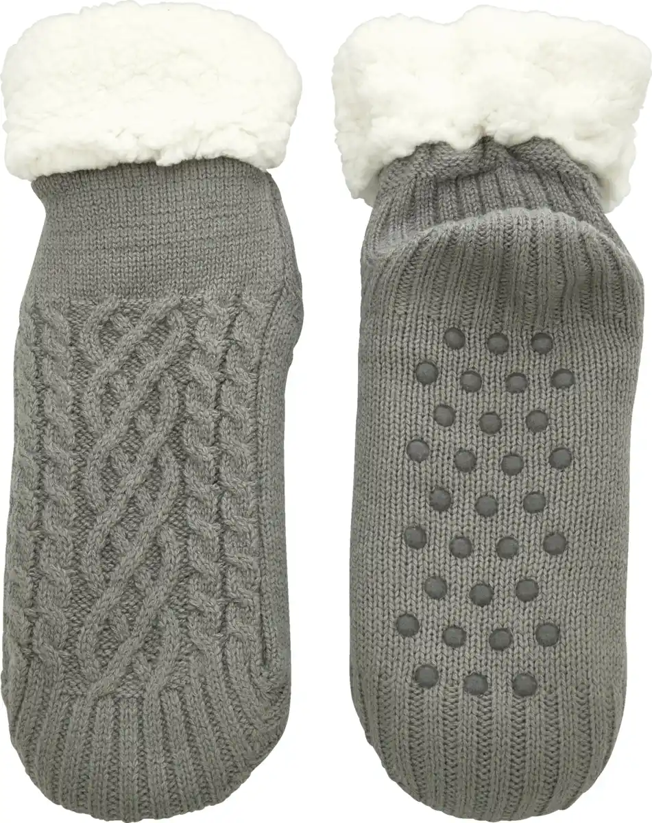 Bild 2 von IDEENWELT Ankle-Homesocks grau Gr. 35/38