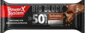 Power System Protein Big Block Eiweiß Riegel Schoko Geschmack, 100 g