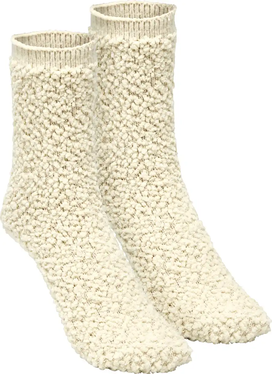 Bild 1 von IDEENWELT Bouclé-Kuschelsocken beige Gr. 35/38