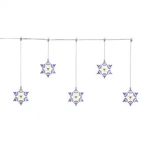 toom LED-Lichtervorhang 'Schneeflocke' 60 LEDs warmweiß/blau 120 cm