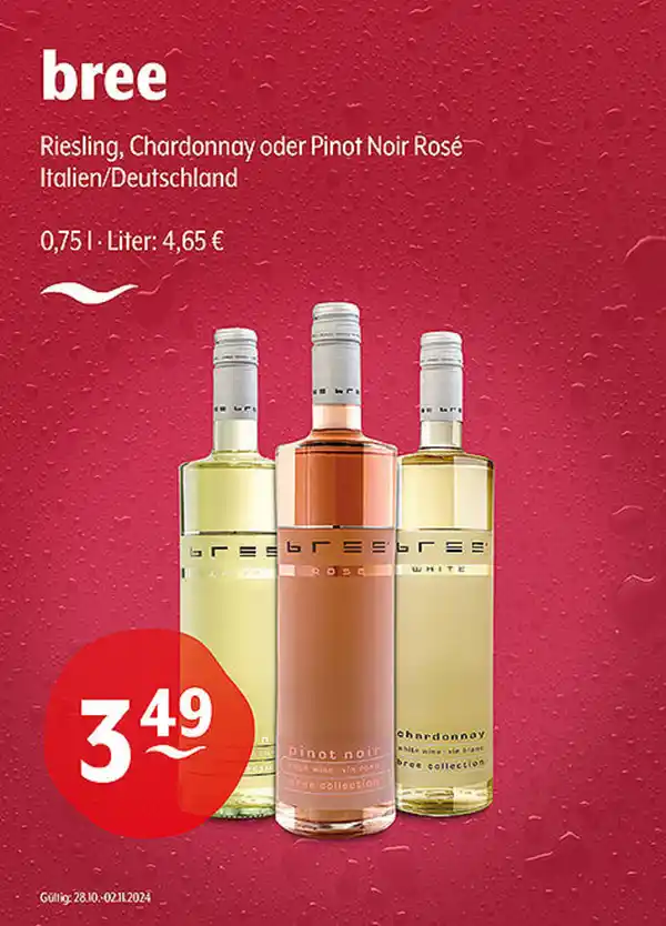 Bild 1 von bree Riesling, Chardonnay oder Pinot Noir Rosé Italien/Deutschland