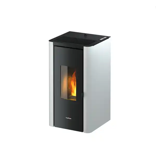 Bild 1 von Freepoint Pelletofen 'Indigo' Stahl schwarz/weiß 7 kW