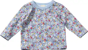 ALANA Langarmshirt Pro Climate mit Blumen-Muster, blau, Gr. 86