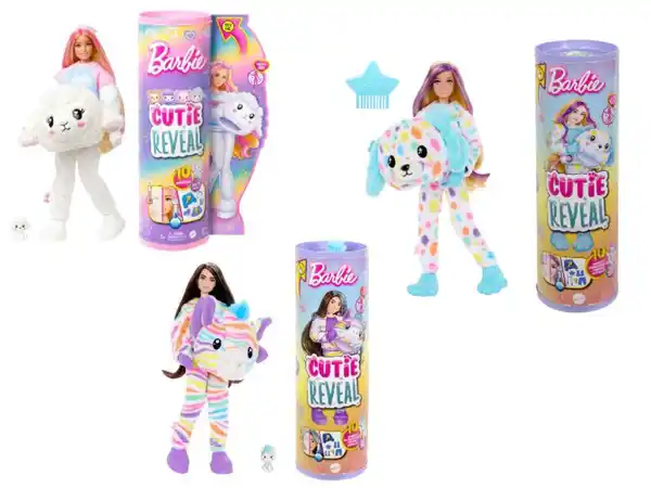 Bild 1 von Barbie Cutie Reveal Puppe, mit Plüschkostüm