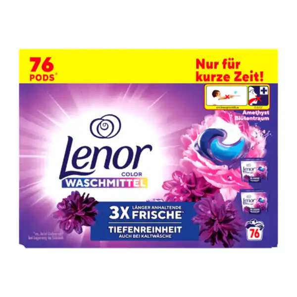 Bild 1 von LENOR All-in-1-Pods Color-Waschmittel Amethyst Blütentraum 23,8g