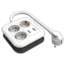 Bild 2 von Powertec Electric 3-fach Steckdose mit 2 USB-Anschlüssen