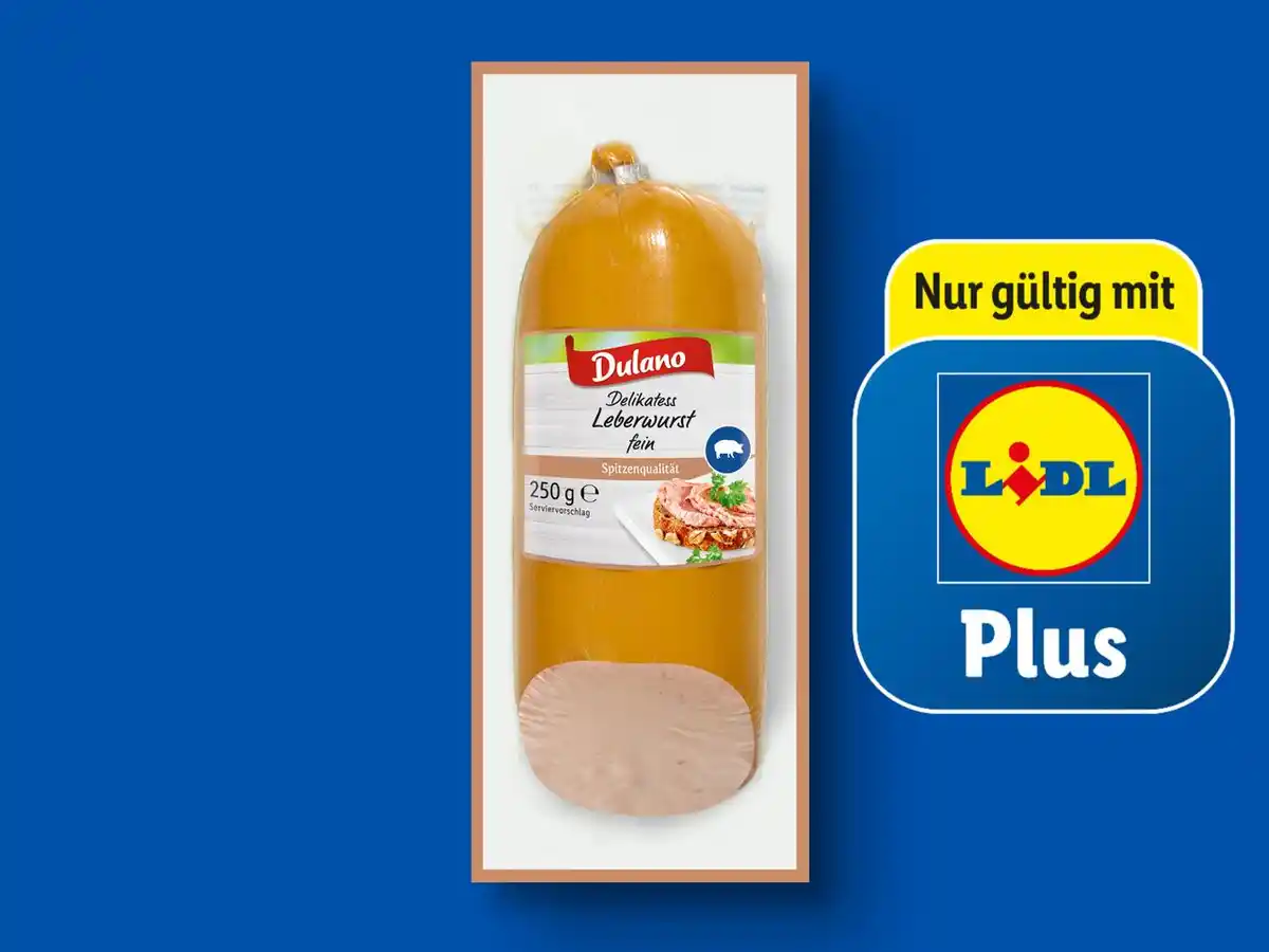 Bild 1 von Dulano Delikatess Leberwurst,  250 g