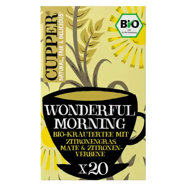 Bild 1 von Cupper Bio Tee Wonderful Morning 35g, 20 Beutel