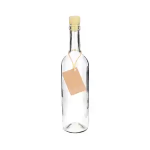 Glasflasche Bordeaux mit Korken, 750 ml