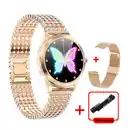 Bild 1 von TPFNet Damen Smart Watch / Fitness Tracker IP68 - Milanaise Armband - Android & IOS - Gold