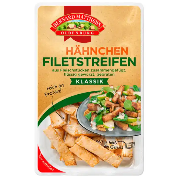 Bild 1 von Bernard Matthews Hähnchen-Filetstreifen gebraten 125g