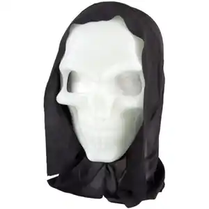 Halloweenmaske - Totenkopf - Glow in the dark - f&#252;r Erwachsene