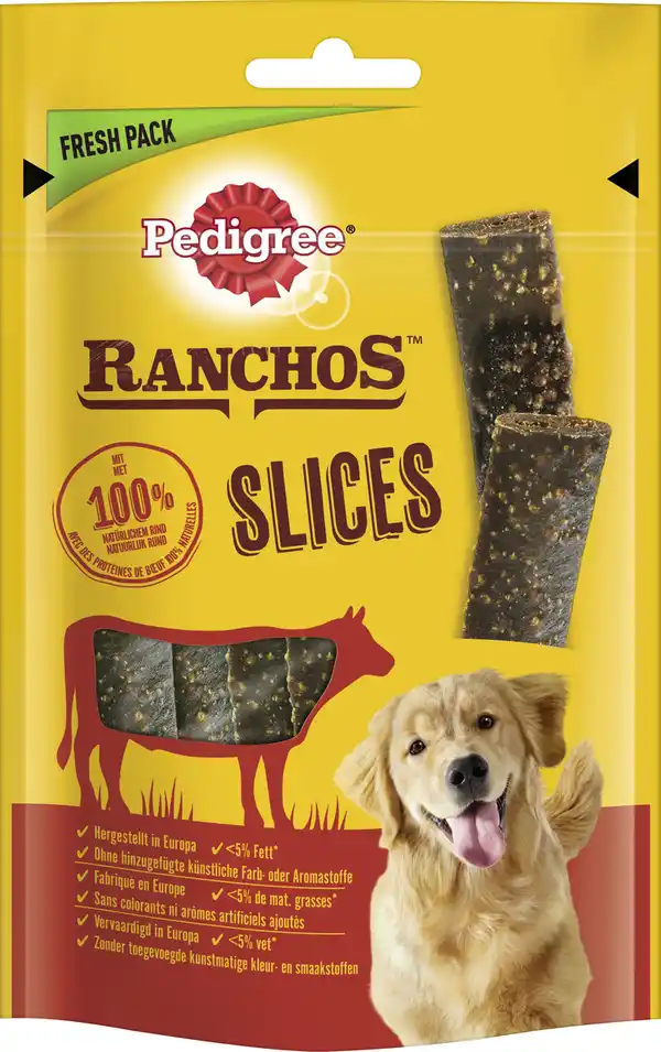 Bild 1 von Pedigree Ranchos Adult Slices mit Rind Hundesnack 60g