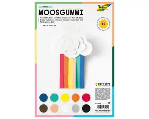 FOLIA Moosgummi 20 x 29cm 10 Bögen