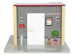 Playtive Puppenhaus Spielset, aus Echtholz