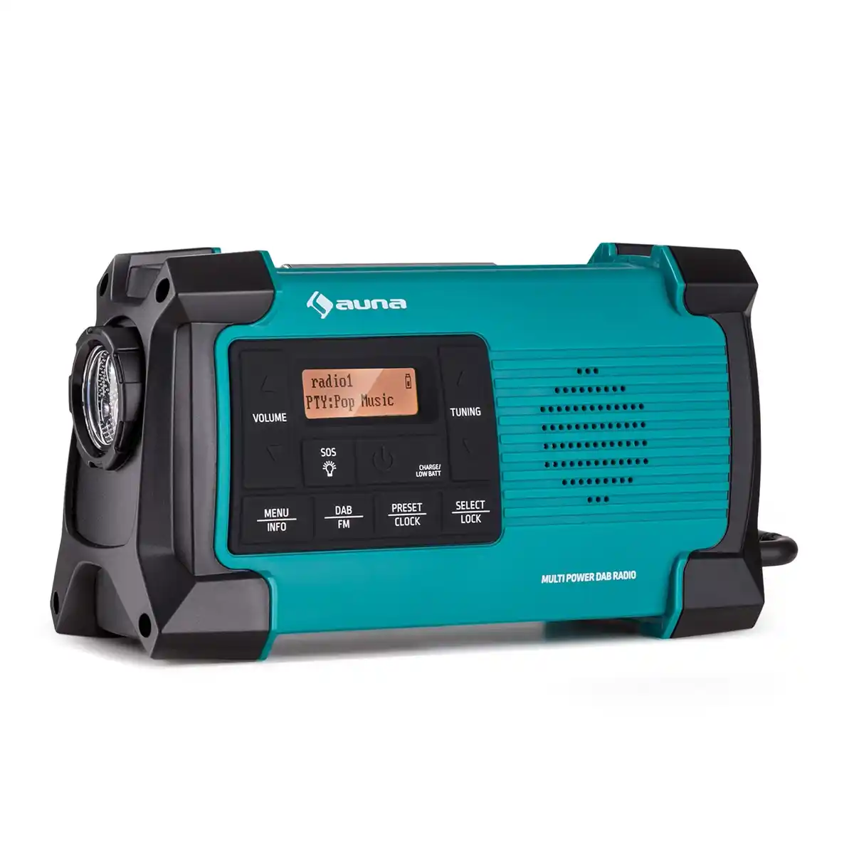 Bild 1 von Patagonia DAB+ Outdoor-Radio DAB / DAB+ / FM Kurbelaufladung USB   SOS-Alarm wasserdicht Grün