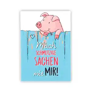 Putzschwamm-Karte "Mach schmutzige Sachen mit mir!" 15 x 10 cm