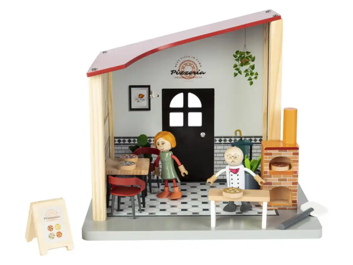 Bild 3 von Playtive Puppenhaus Spielset, aus Echtholz
