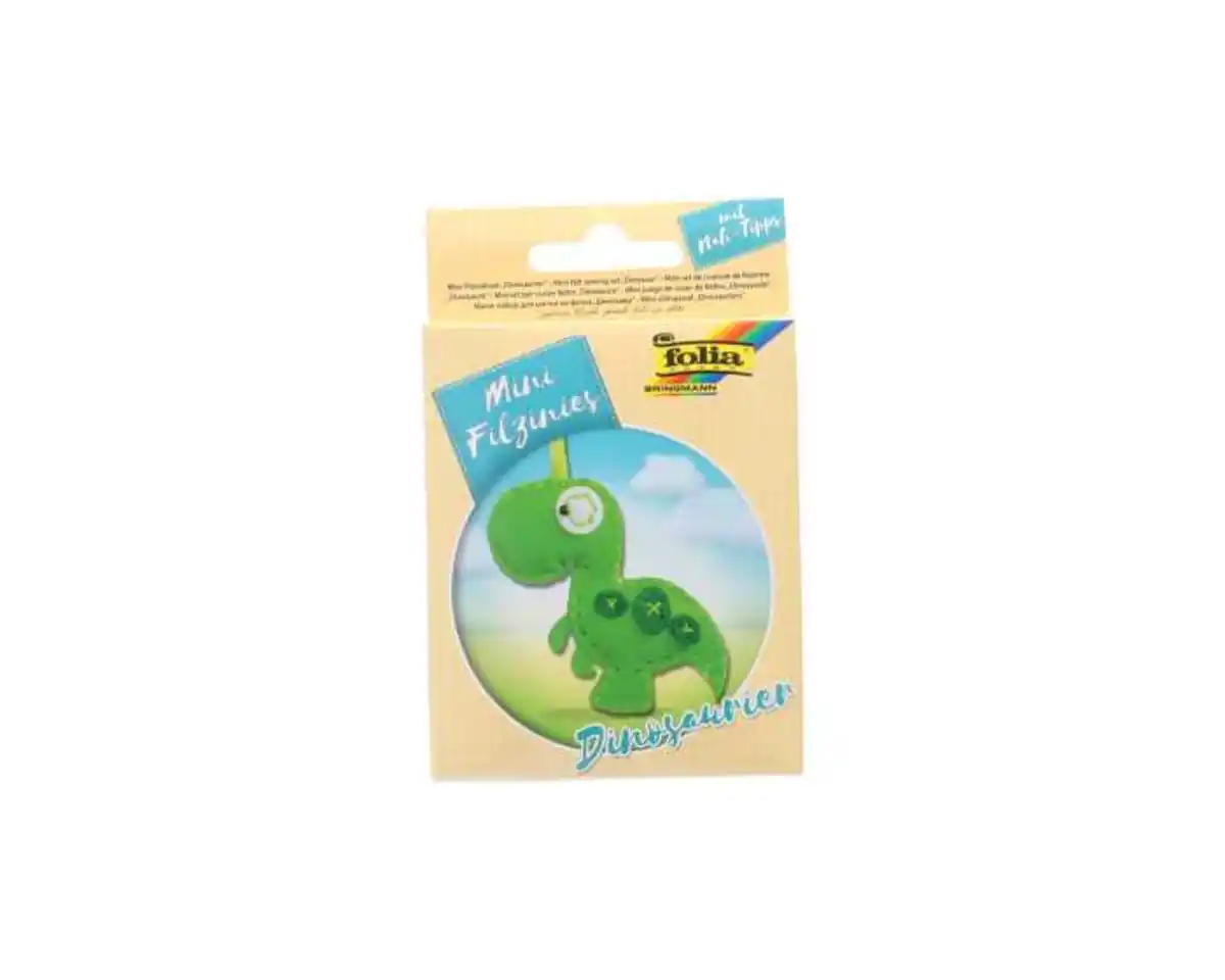 Bild 1 von FOLIA Mini Filz-Nähset Filzinies Dinosaurier 12teilig