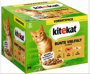 Kitekat Bunte Vielfalt in Sauce Multipack Vorratspack 24x85 g