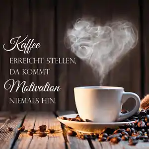 Keilrahmenbild ca. 35x35cm Kaffee mit Spruch