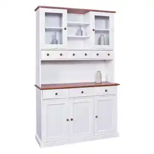 Buffet Westerland Weiß Lackiert Kiefer B/h/t: Ca. 131x205x45 Cm