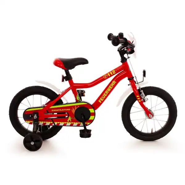 Bild 1 von Bachtenkirch 14" Kinderfahrrad Kuma "Feuerwehr" rot/weiß/gelb-refl.