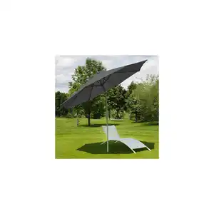 Sonnenschirm Asti, Gartenschirm, Ø 2,7m neigbar Polyester/Alu 5kg ~ anthrazit