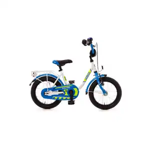 Bachtenkirch Kinderfahrrad POLIZEI, kristall-weiß/blau/neon, 14" - versch. Ausführungen