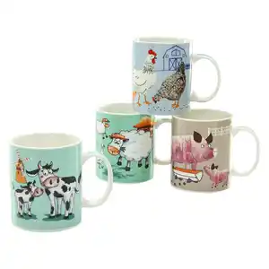 Creatable Kaffeebecherset Farm Animals Bunt Porzellan