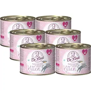 Dr. Link® Kitten Zartes Kalbsfleisch mit Süßfenchel, 6er Pack