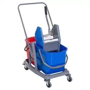 Homcom Wischwagen Blau Metall B/h/t: Ca. 45x92x45 Cm