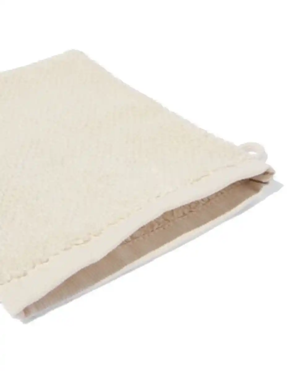 Bild 2 von Waschhandschuh, recycelte Baumwolle, 16 x 21 cm, ecru