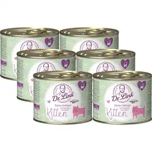 Dr. Link® Kitten Zartes Geflügel mit Naturreis, 6er Pack