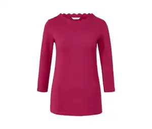 Shirt mit 3/4-Arm, himbeerrot