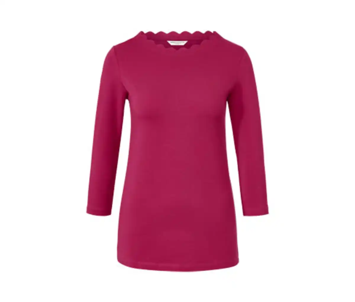 Bild 1 von Shirt mit 3/4-Arm, himbeerrot