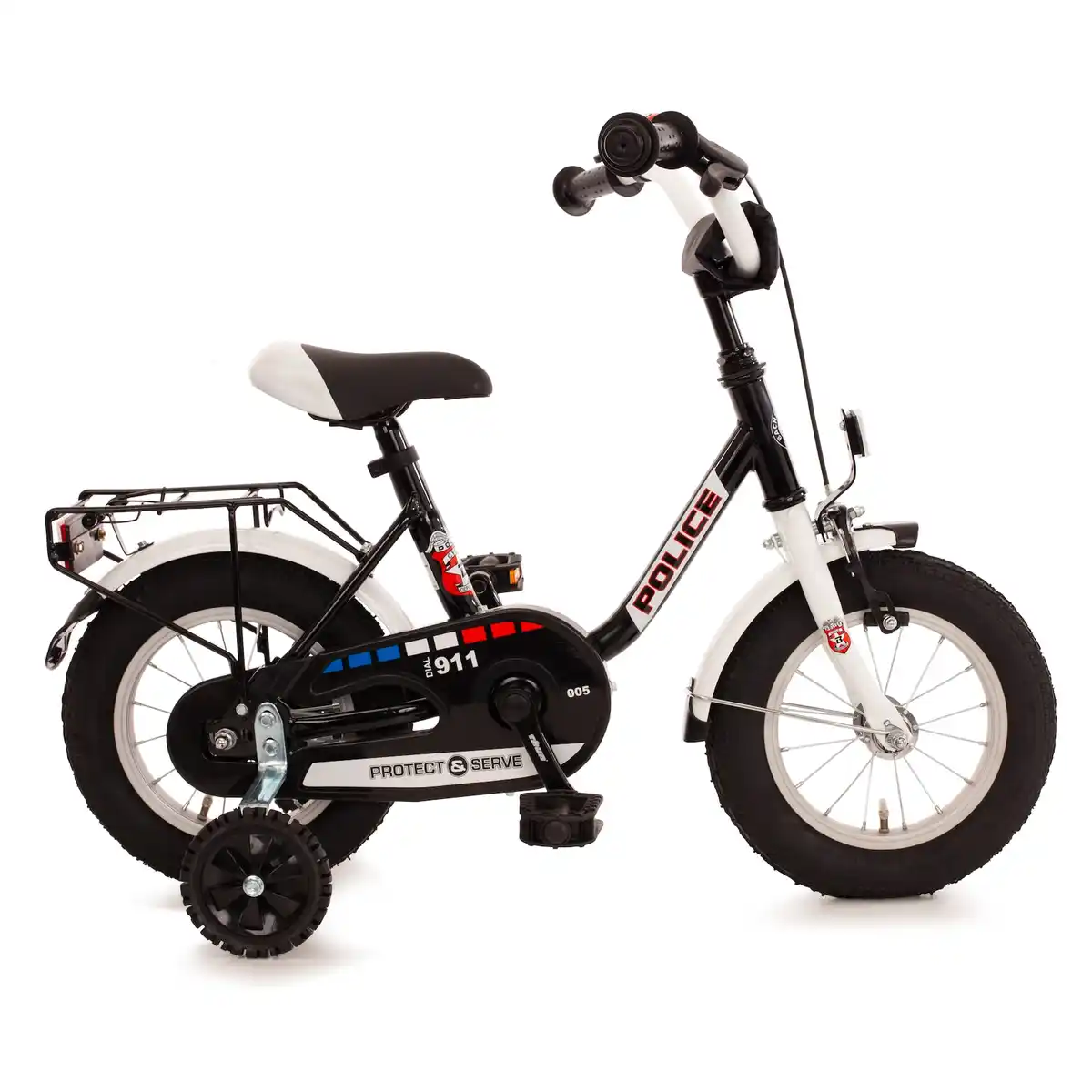Bild 1 von Bachtenkirch 12,5" Kinderfahrrad "POLICE" weiß/ schwarz
