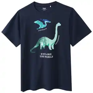 Jungen T-Shirt mit Wendepailletten DUNKELBLAU