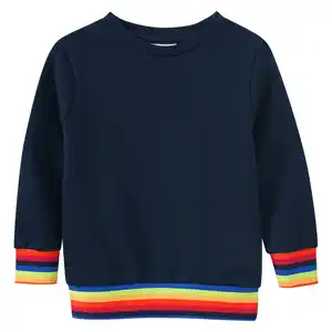 Kinder Sweatshirt mit bunten Akzenten DUNKELBLAU