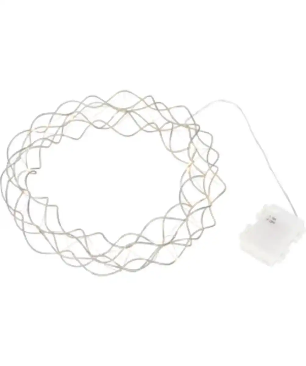 Bild 1 von LED-Wirbelkranz Weihnachten, ca. 31 x 7,5 cm, silber